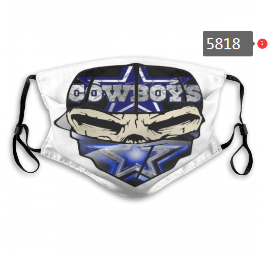 2020 NFL Dallas cowboys #6 Dust mask with filter->nfl dust mask->Sports Accessory